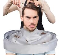 Retoo Capa de peluquería profesional con cierre de cordón hecha de nylon para mujeres, hombres, niños, capa de corte de cabello impermeable para peluquería, corte de cabello Gris 60x23cm