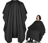 Retoo Capa para Peluqueria de Barbero Profesional, 140x90cm, Capa Cortar Pelo, Capas de Corte Peluquería para Peinado, Cortes y Colores, Negro