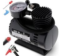 Retoo Compresor De Automoción, Compresor De Aire Silencioso Portátil De Aire Inflador De 12 V con Adaptador De 3 Válvulas, 300 PSI, para Coche, Bicicleta, Moto