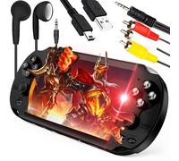 Retoo Consola de juegos portátil, pantalla HD de 5,1 pulgadas, consola de juegos retro portátil con más de 1000 juegos, lector de tarjetas SD, auriculares incluidos, ideal para niños y adultos, color