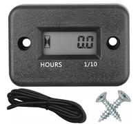 Retoo Contador digital de horas de funcionamiento, generador de contador de horas, retroiluminación impermeable, contador de horas de mantenimiento para montar a caballo,