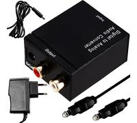 Retoo Convertidor de audio Wandler Adaptador convertidor analógico digital coaxial da Wandler Optisch auf auf Klinke 3,5 mm Cinch RCA Audio Stereo Converter Adaptador Toslink SPDIF Netzteil 5V