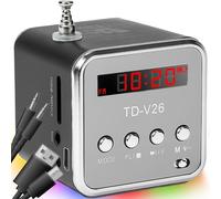 Retoo Cube Radio con Volumen 45dB y Micro SD TF, parlante Digital con Radio FM integrada, Mini estación MP3 con USB, Radio Cubes portátiles, Mini Stereo, Music Cubes,