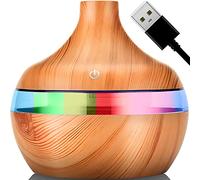 Retoo Difusor de Aromas y Humidificador Ultrasonido con 7 Modos de Luz LED, Función Aromaterapia, 500 ml, Compacto y Silencioso