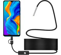 Retoo Endoscopio USB-C HD para Android, 3,9 mm, cámara endoscópica con LED Resistente al Agua, megapíxeles, Cable de Serpiente para Smartphone, cámara de Serpiente de Cable, cámara boroscopio
