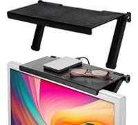Retoo Estante para Monitor o Televisor, Soporte para Decodificador, 2 kg de Capacidad, Fácil Montaje, ABS, Color Negro