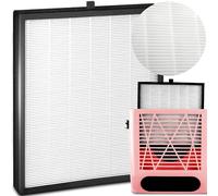 Retoo Filtro para aspiradora de uñas, filtro de cartucho para colector de polvo de uñas, accesorios de uñas para máquinas de manicura, fácil de limpiar y reutilizar, ideal para salón de uñas, color