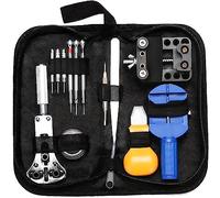 Retoo Herramientas de Relojería, Kit de Reparación de Relojes Profesional 30Pcs Ajuste Correa Cambiar Pilas Abridor de Tapas Destornillador Relojero