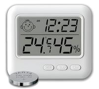 Retoo Higrómetro Termómetro Interior, Monitor de Temperatura, Medidor de Humedad, Termómetro Radio, Grande, LCD para Oficinas, Hogar, Reptil, Blanco