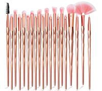 Retoo Juego de 20 pinceles de maquillaje, juego de brochas de maquillaje, pinceles de maquillaje para cara y ojos, pinceles artísticos para base, polvos, correctores, colorete, sombra de ojos, lápiz