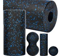 Retoo Juego de 3 Bolas Fascia, Rodillo, Bola de Masaje, Bola de Doble, Forma de Maní, Alivia el Dolor Muscular para Automasaje, Liberación Miofascial, Trigger Point, Crossfit y Columna Vertebral