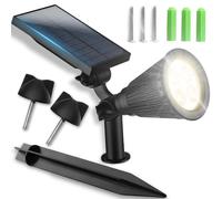 Retoo Lámparas Solares Exterior Sensor Crepuscular 4 LED 6500K Superbrillantes Impermeables Jardín Ahorro Energético