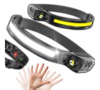 Retoo Linterna frontal LED recargable IPX4 superbrillante, 4 modos de luz, USB C, sensor de gestos, linterna frontal LED para correr, camping, senderismo, linterna de cabeza de camping