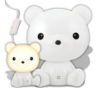 Retoo Luz nocturna para niños, lámpara de oso en forma de animal, 3 colores, cambio de luz, lámpara de noche para bebé, luces de dormir para niñas, jóvenes, salón, dormitorio, habitación infantil,