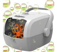 Retoo Máquina de Burbujas de Jabón Máquina Automática de Burbujas con Líquido, Pompas de Jabón Portátil, Máquina de Burbujas, Soplador de Burbujas, Juguete Eléctrico de Burbujas para Niños, Bodas