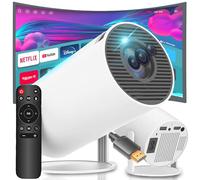 Retoo Proyector mini 4K con Android, proyector de vídeo portátil, contraste WiFi automático, 1500:1, Full HD, 40-130 pulgadas, Bluetooth 5.0, HDMI, 3,5 mm, audio USB, corrección de imagen, altavoz