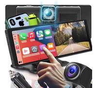 Retoo Radio del Coche 10,3 Pulgadas Pantalla con CarPlay y Android Auto, 2 cámaras AHD, Bluetooth, transmisor FM, AUX, Pantalla Dividida, Modo de estacionamiento, Plug&Play, Alta resolución