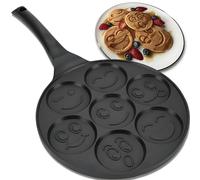 Retoo Sartén para tortitas y huevos, 7 cavidades, 26,5 cm, antiadherente