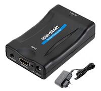 Retoo Scart a HDMI Convertidor, LTE 4G 700-27000 MHz, Scart to Hdmi Adaptor Convierte, Conversor de Audio Vídeo, con PAL NTSC3.58 NTSC4,43 SECAM, Salida de Video y Audio, para HDTV, VHS