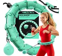 Retoo Smart Hoop - Aro para adultos con peso de bola, 24 nudos, ajustable de 55 a 132 cm, 360 grados, para adelgazar, para adelgazar la cintura, quemar grasa, entrenamiento en casa, entretenimiento