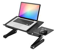 Retoo Soporte Portatil Mesa Estable, Elevador Portatil con Ergonómico Altura Ajustable 360° Giratoria Base, Carga De hasta 25 kg, De Aleación Aluminio, Plegable Laptop Stand para Trabajo En Equipo
