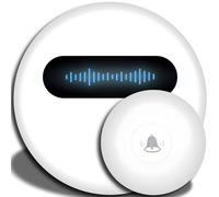 Retoo Timbre inalámbrico para puerta, 38 tonos, 4 niveles de volumen, alcance de 180 m, IP68, resistente al agua, timbre con alcance inalámbrico, color blanco