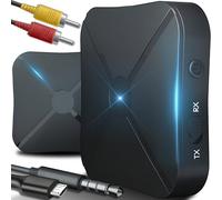 Retoo Transmisor Adaptador Bluetooth 4.2, Receptor Bluetooth con Jack 3.5 mm, 2 En 1 Emisor Audio, Transmisor Y Receptor De Música para TV, Coche, Auriculares, AUX HiFi, Auriculares