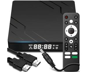 Retoo TV Box Android 13 Smart 4K Bluetooth 5.0 2GB 16GB Soporta Google TV HDMI Doble Banda WiFi Control Remoto Formatos de Vídeo AVI RM Rmvb TS Vob Mkv MOV ISO wmv asf flv DAT MPG mpeg Mp4 Negro