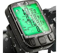 Retoo Velocímetro De Bicicleta Inalámbrico, Impermeable, Cuenta Kilometros Bici, Odómetro, Velocímetro De Bicicleta con Pantalla LCD, 25 Funciones, Multifunción, Negro
