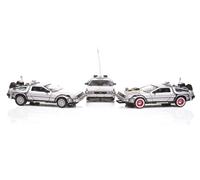 Retorno Futuro Vehículos de Juguete Película Caja 3 Auto Delorean Escala 1/24