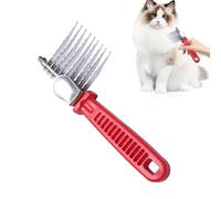 Retorno Peines para perros para el cuidado, cepillo para derramar perros, Cepillo de Aseo Antideslizante Multiusos, Peine de aseo suave con dientes de acero inoxidable para perros y gatos medianos y
