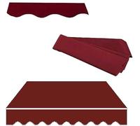 Retractable Awning Fabric Replacement (Without Frame) | Door Window Sunshade Shelter Canopy Top Cover Cloth for Awnings, Deck, Balcony, Yard,(Red,6.5x5ft/2x1.5m)