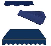 Retractable Awning Fabric Replacement (Without Frame) | Door Window Sunshade Shelter Canopy Top Cover Cloth for Awnings, Deck, Balcony, Yard,(Blue,10x5ft/3.0x1.5m)