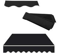 Retractable Awning Fabric Replacement (Without Frame) | Door Window Sunshade Shelter Canopy Top Cover Cloth for Awnings, Deck, Balcony, Yard,(Black,8x5ft/2.5x1.5m)