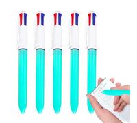 Retractable Ballpoint Pens, 4-in-1 Colored Pen, ABS Fine Point Journaling for Writing Drawing Underlining, Smooth Click Pens for Students & Office, 5.71x0.51 Inches