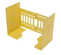 Retractable Book End Stable Adjustable Elegant Yellow Metal Bookends for Home Office School Library Bookshelf Organizer Iron Material 13 to 24CM Expansion