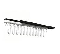 Retractable Closet Rod, adhesivo Wall Hanger Rail, Sliding Storage Organizer Bar, Space Saving Clothing Rack, ideal para vestirse de ropa de cama de baño, accesorios organización, 30 cm