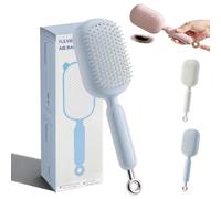 Retractable Cushion Massage Comb, Anti Static Self Cleaning Hair Brush, Retractable Hairs Brush with Bristles, Hairs Styling Tools for All Hair Types (Bile)