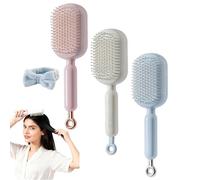 Retractable Cushion Massage Comb, Retractable Hair Brush, Anti Static Self Cleaning Hair Brush for Women, Hair Styling Tools for All Types (Mixed)