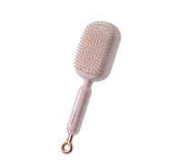 Retractable Cushion Massage Comb Retractable Self Cleaning Hair Brush for Women, Air Cushion Comb Ergonomic Handle Hair Comb Soft Comb Teeth are Suitable for All Types of Hair and Wigs (Pink)
