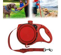 Retractable Dog Belt Plate and Water Bottle, 3-in-1 Retractable Dog Leash has a Built-in Water Bottle and Bowl,Portable Dogs Leash for Small,Medium,Large Dogs (Red)
