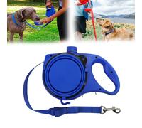 Retractable Dog Belt Plate and Water Bottle, 3-in-1 Retractable Dog Leash has a Built-in Water Bottle and Bowl,Portable Dogs Leash for Small,Medium,Large Dogs (Blue)
