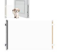 Retractable Dog Gate, Indoor Safety Barrier Fence, 55.12x22.83 Inches Space Saving Pet with Strong Lock System, Mesh Barrier Gate, Adjustable Safety Gates with Design, Dog Gates for Home Use