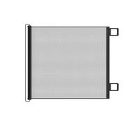 Retractable Dog Gate, Pet Safety Barrier, Childproof Mesh with Installation, Foldable Fence Divider for Cat, Baby, Kitchen, Patio, Deck, Porch, Stairs, Pool Area, Fireplace, 43.31x31.5 Inches