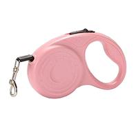 Retractable Dog Lead, 5m Duty Pet Walking Leash Night Walking, Running, Training for Small Dog Cat, Tangle Free, One-Hand Brake (Pink)