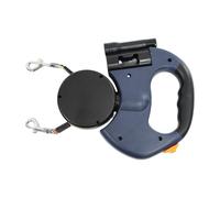 Retractable Dog Lead - Tangle-Free Walking Leash, mango de agarre durable | Cable doble para mascotas con control giratorio de 360°, cuerda nocturna portátil para uso en exteriores de viaje de