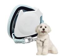 Retractable Dog Leads, 4.59 Ft Knot Proof Automatic Retractable Puppy, 10.5/9.6/3.7 Cm Rope Large Grip Design, White and Black Puppy Harness Strap for Training, Abs+Polyester
