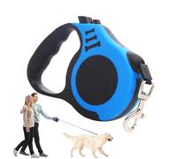 Retractable Dog Leads, Heavy Duty Pet Traction Rope, Sturdy Tangle- Leash, One-Button Brake & Lock System, Ergonómico Anti-Slip Handle, Strong Nylon Tape, Outdoor Tool for Pets