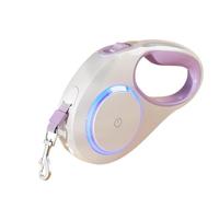 Retractable Dog Leads, LED Automatic Telescopic Traction Rope, no deslizante, mango para perros al aire , herramienta de entrenamiento para perros, LED Dog for Hiking, retráctil con luz LED