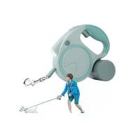 Retractable Dog Rope with LED Light Handle, Telescopic Pet Lead for Jogging, Olive Green, 7.28x5.51x2.87 Inches